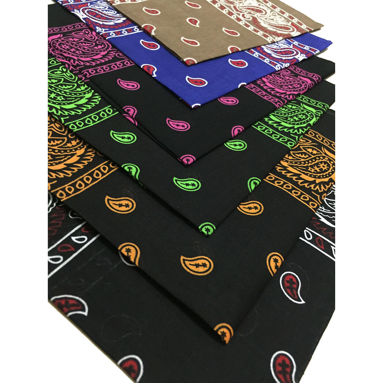Unisex Paisley Set Multicolor Cowboy Bandana -Detail Picture