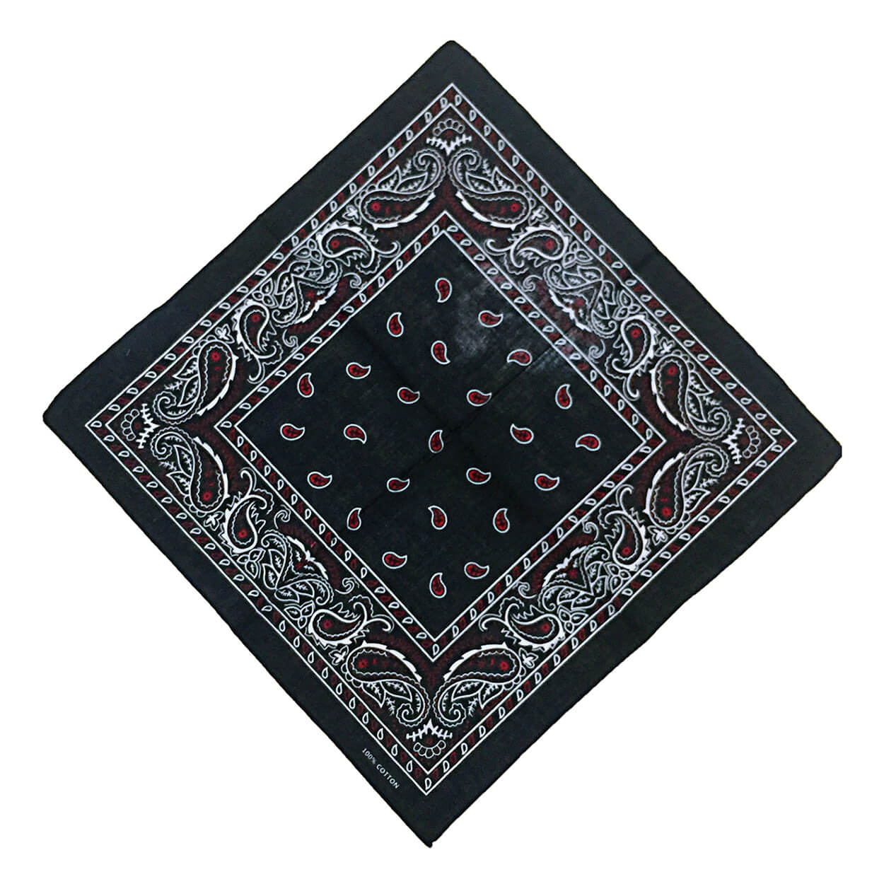 Unisex Paisley Set Multicolor Cowboy Bandana-Side Picture
