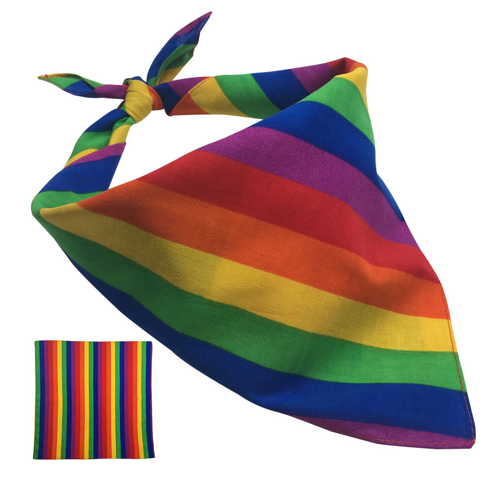 Rainbow Bandana Unisex  for Party Celebration Supplies-Effect Picture