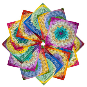 Tie Dye Cotton Colorful Paisley Cotton  Bandanas-Main picture