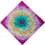 Tie Dye Cotton Colorful Paisley Cotton  Bandanas-Side Picture