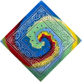 Tie Dye Cotton Colorful Paisley Cotton Bandanas-Side Picture