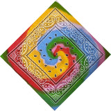 Tie Dye Cotton Colorful Paisley Cotton Bandanas-Side Picture