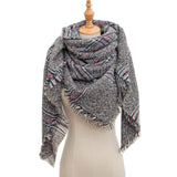 Women's square scarf in autumn and winter, big grid square scarf scarf shawl