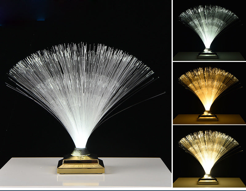 Creative colorful fiber optic light toy led touch flash bedroom starry fiber optic flower atmosphere photo table lamp
