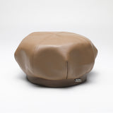 Black beret female PU leather hat design sense octagonal painter hat