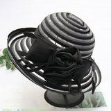 Trendy curling sun hat temperament flower wedding hat
