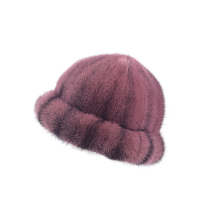 Mink hat ladies winter mink hat temperament hat basin hat winter fur hat