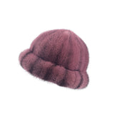 Mink hat ladies winter mink hat temperament hat basin hat winter fur hat
