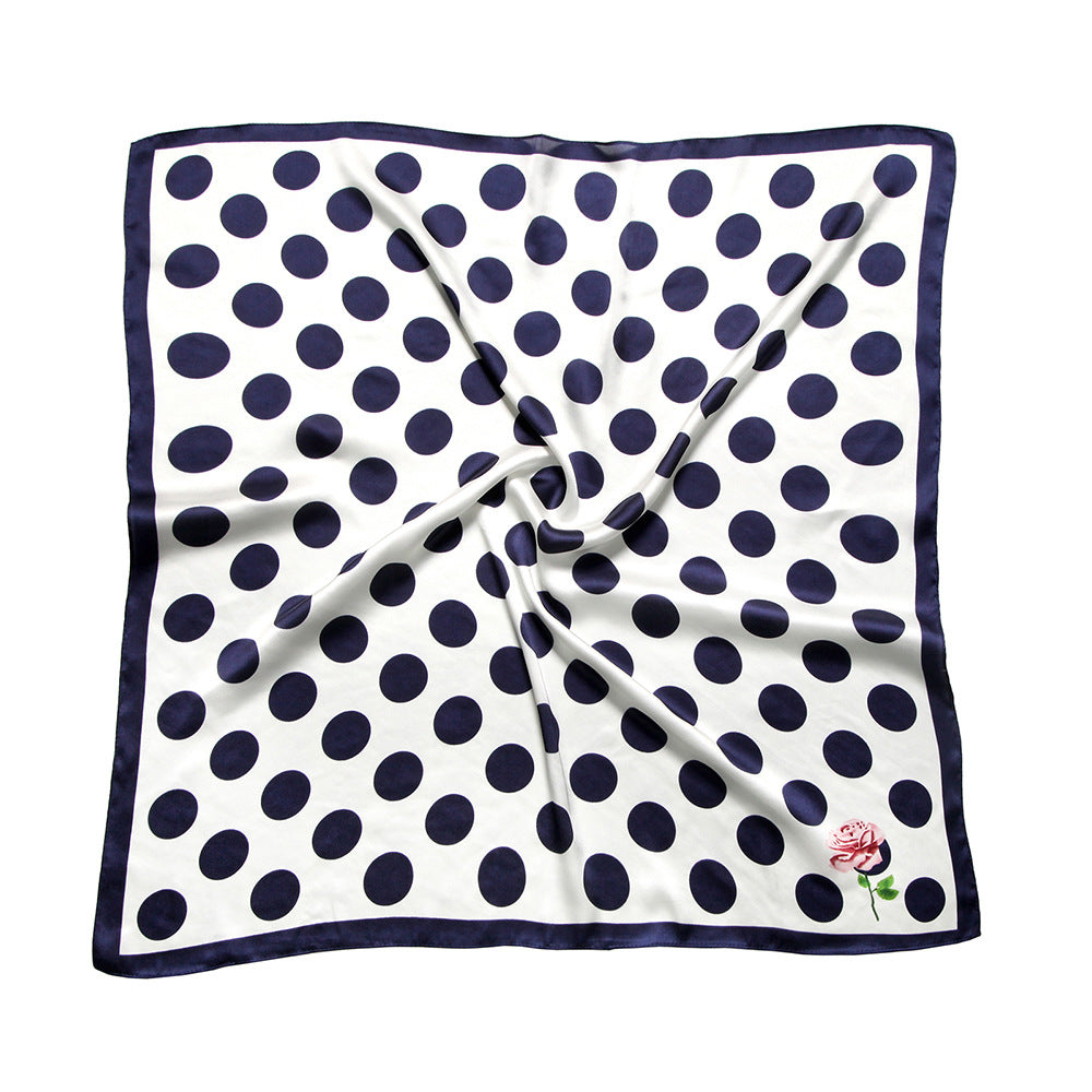 2-pack of scarves imitation silk small squares all-match spring and autumn thin section fashion summer silk scarf streamers
