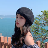 Multicolor beret women's thin breathable light temperament painter cap pumpkin cap