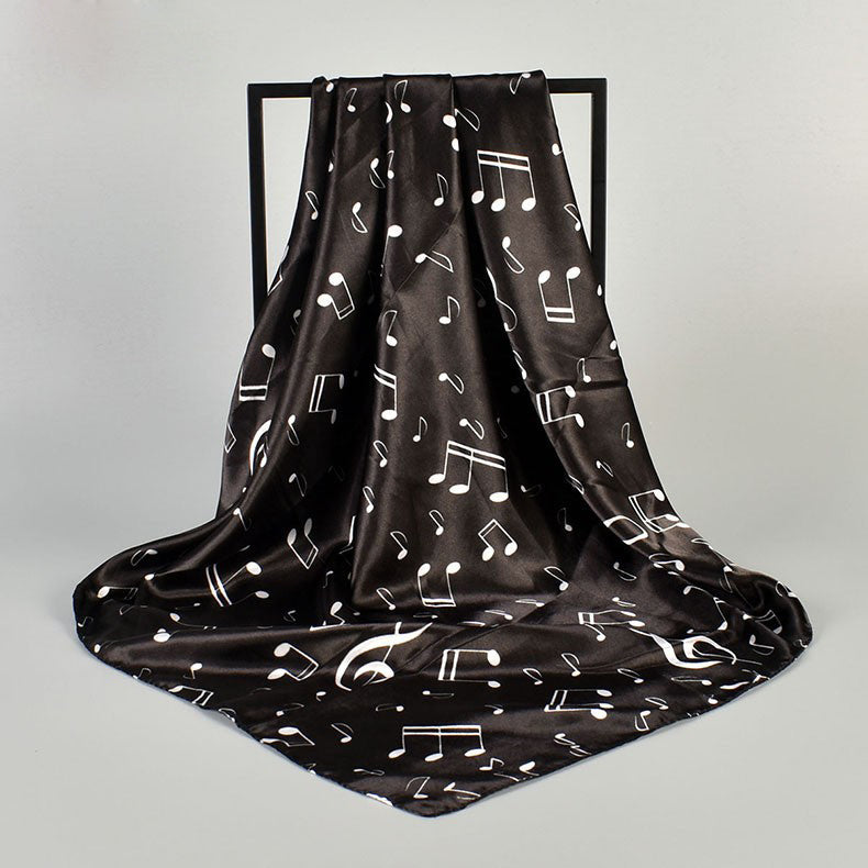Women's fashion simulation silk scarf note silk scarf satin 90 large square scarf spot