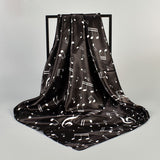 Women's fashion simulation silk scarf note silk scarf satin 90 large square scarf spot