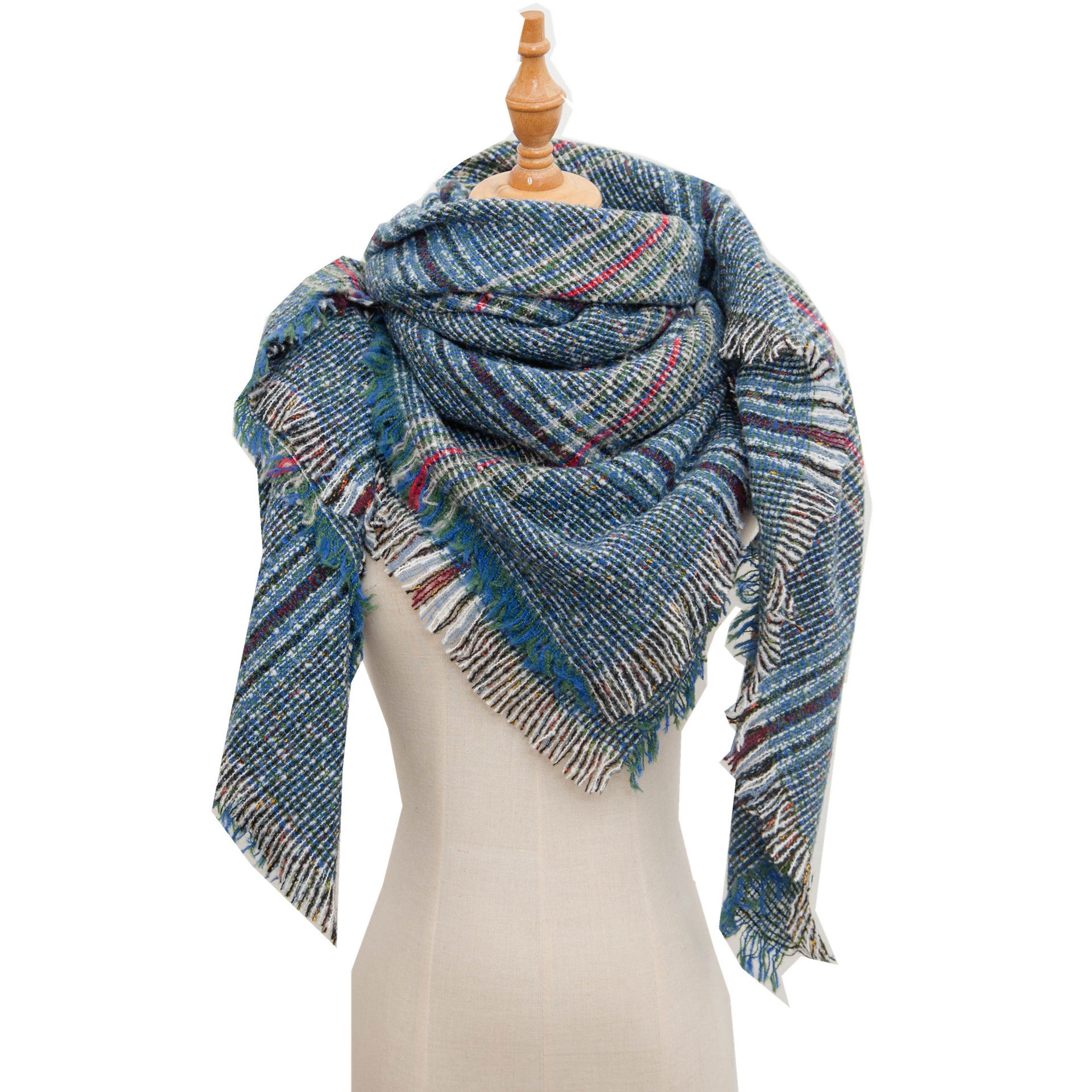 Women's square scarf in autumn and winter, big grid square scarf scarf shawl