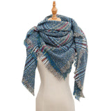 Women's square scarf in autumn and winter, big grid square scarf scarf shawl