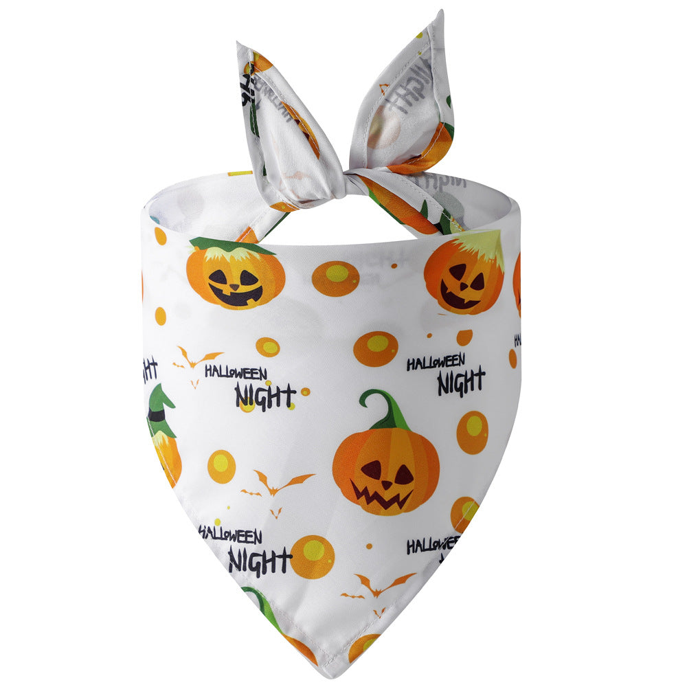 Pet Triangle Scarf Halloween Pet Saliva Towel Single Layer Pet Scarf Dog Scarf Dog Decoration