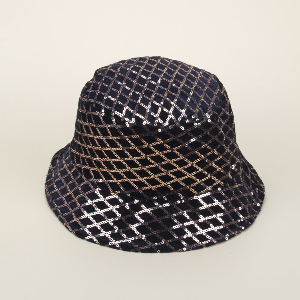 Women's Bucket Hat Reversible Sequin Sun Hat for Travel Beach Unisex Outdoors