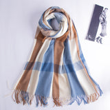 Super soft women's plaid warm scarf fashion shawl autumn and winter imitation cashmere scarf