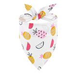 Cotton pet triangle towel summer fruit small fresh dog saliva towel pet scarf
