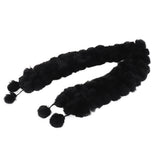 Autumn and winter men's and women's real rabbit hair scarf Long woven versatile fur scarf Double sided warmth