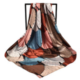 Women's Spring/Summer Satin 90 Large Squares Women's Geometric Rolled Squares