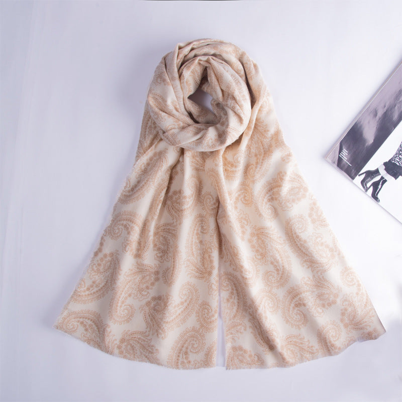 Cashew print scarf women's autumn and winter elegant lady style imitation cashmere scarf fashion shawl scarf