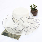 Mesh Party Topper Beach Sun Hat Women's Organza Sun Protection Hat