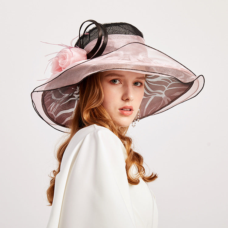 Women's summer printing holiday sunscreen hat casual fashion flower beach hat