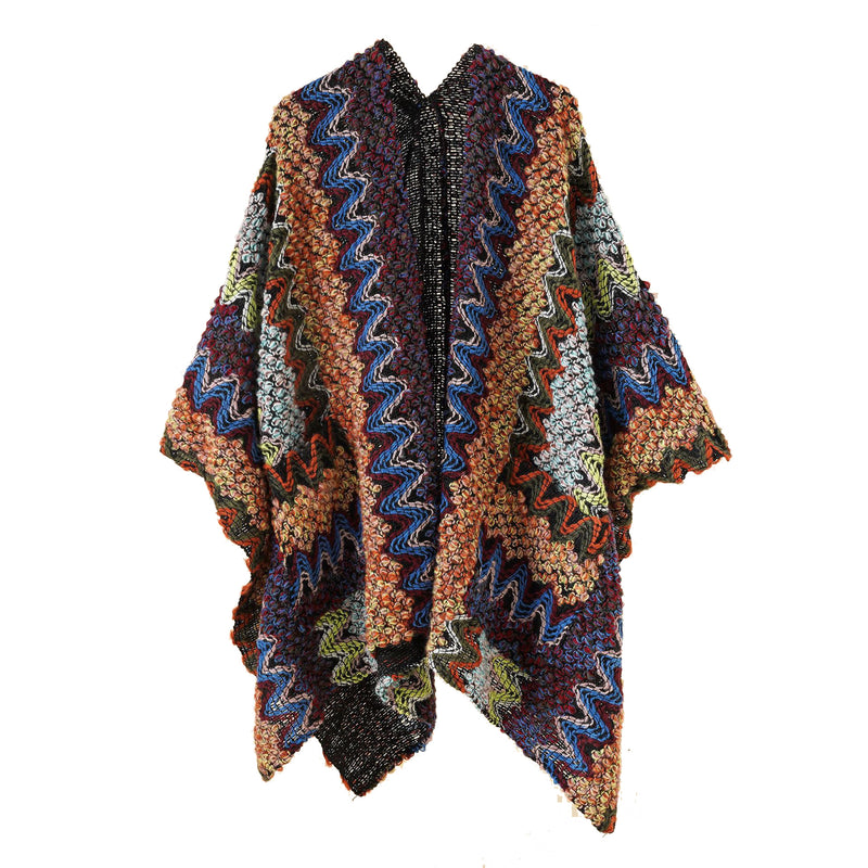 Autumn and winter Christmas women's red vintage travel mixed color fashion shawl