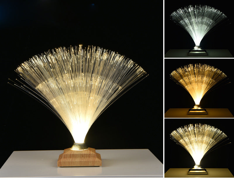 Creative colorful fiber optic light toy led touch flash bedroom starry fiber optic flower atmosphere photo table lamp