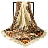 Fashion new satin 90 large square scarf female Paisley cashew square silk scarf