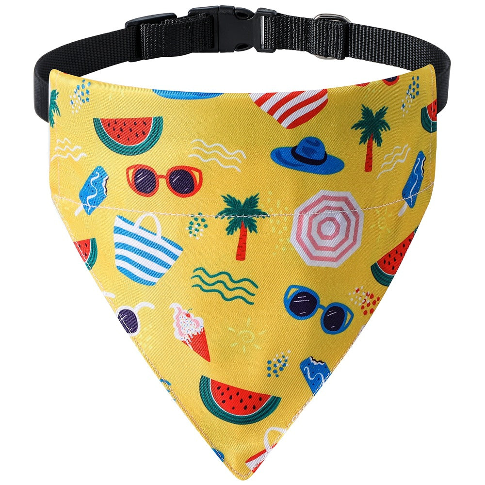 Dog Bandanas Fall Cute Soft Cotton Puppy Triangle Cat Scarfs Washable Daily Handkerchief