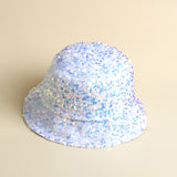 Fashion sequined fisherman hat Western-style elegant basin hat with liner folding face-covering hat