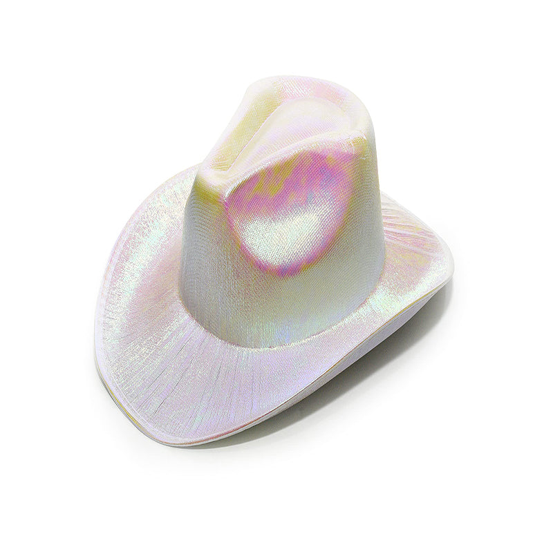 Men and women colorful cowboy hat sequin hat jazz hat hip-hop hat birthday party hat headwear