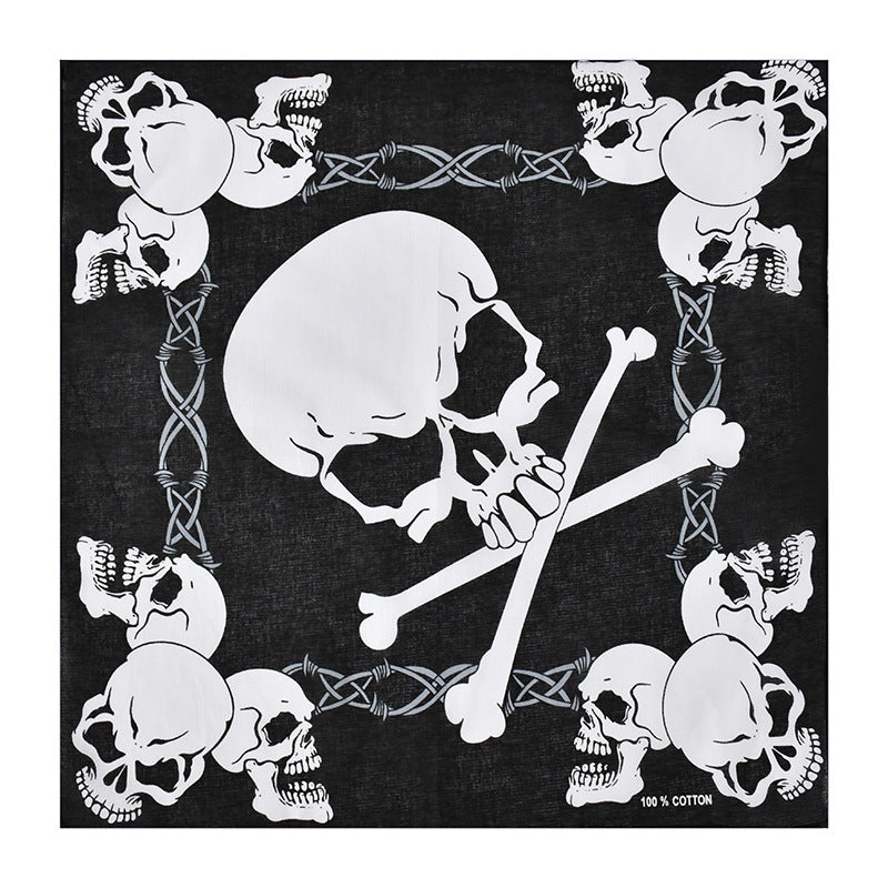 12 Pack Hip Hop Hip Hop Skull Square Cotton Men's and Women's Dress Up Halloween