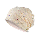 Summer breathable thin cotton pullover cap color plastic lace heavy work