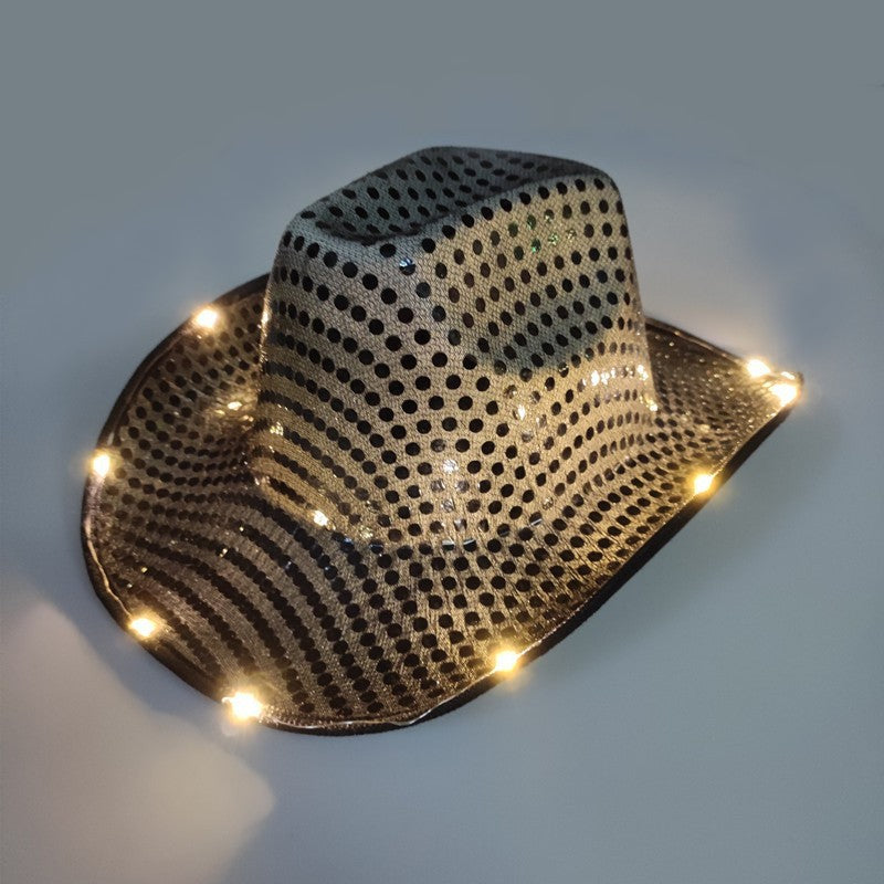 EVA Composite Magic Ribbon Lamp Cap Halloween Carnival Party Colorful Western Cowboy Hat Styling Hat