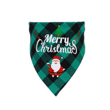 Novel red and black plaid pet triangle towel dog saliva towel Christmas pet saliva towel gift
