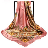 Fashion new satin 90 large square scarf female Paisley cashew square silk scarf