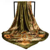 Fashion new satin 90 large square scarf female Paisley cashew square silk scarf