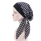 Ladies Elastic Hairband Bandana Hat Country Style Breathable Cotton Chemotherapy Hat Pirate Hat