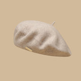 Female beret, vintage in autumn and winter, woolen cloth, octagonal hat, versatile painter hat