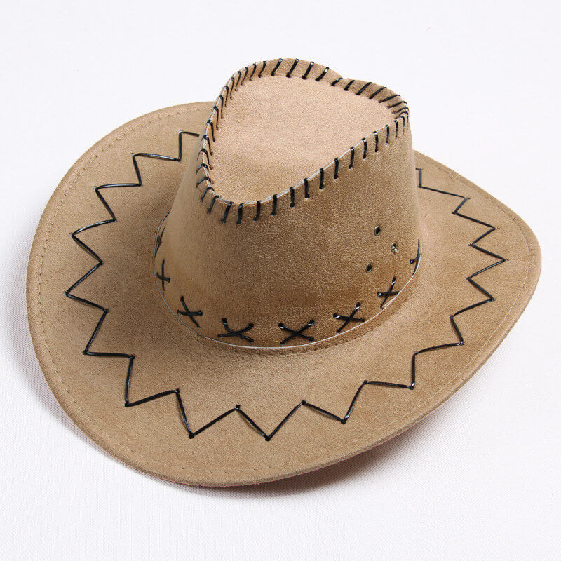 Western cowboy hat travel casual men's sun hat American wild retro style female net red knight sun hat