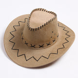 Western cowboy hat travel casual men's sun hat American wild retro style female net red knight sun hat