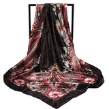 Fashion new satin 90 large square scarf female Paisley cashew square silk scarf