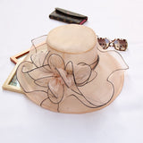 Mesh Party Topper Beach Sun Hat Women's Organza Sun Protection Hat