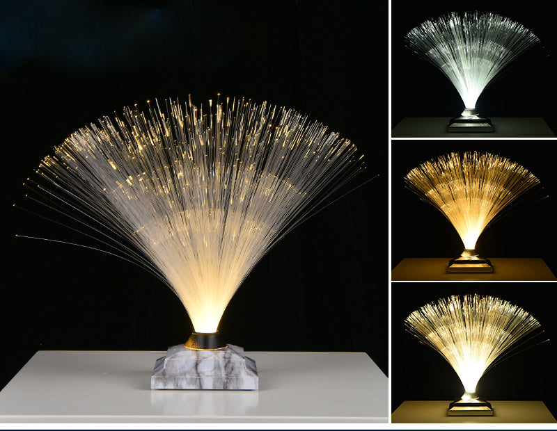 Creative colorful fiber optic light toy led touch flash bedroom starry fiber optic flower atmosphere photo table lamp
