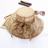 Mesh Party Topper Beach Sun Hat Women's Organza Sun Protection Hat