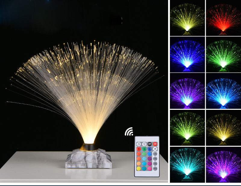 Creative colorful fiber optic light toy led touch flash bedroom starry fiber optic flower atmosphere photo table lamp