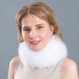 Women's Autumn and Winter Warm Fox Fur Neck Cover Ear Guards Fox Hair Band Multicolor